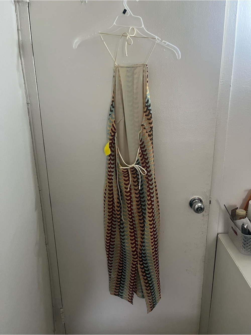 Cider Crochet Halter Maxi Dress in Multicolor - Picture 3 of 6